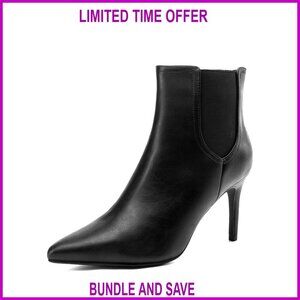 Pointed Toe Stiletto High Heel Ankle Booties